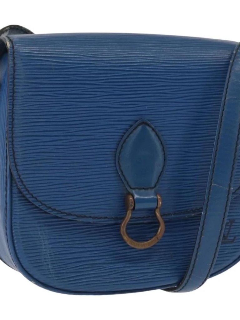 Louis Vuitton Epi Saint Cloud Pm Shoulder Bag Blue M52195 Lv Auth